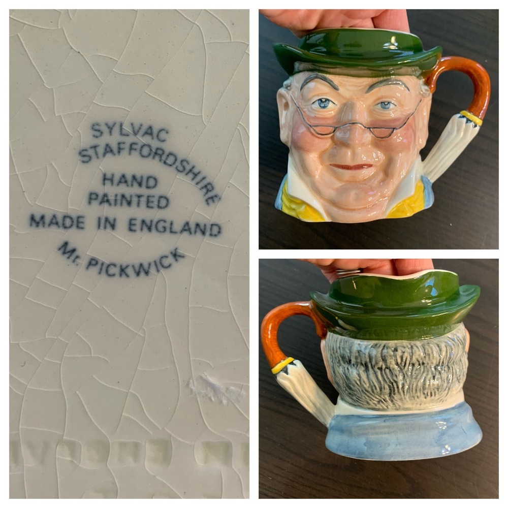 Sylvac Staffordshire Mr Pickwick Character Toby Jug‎ Hand Painted England 4431